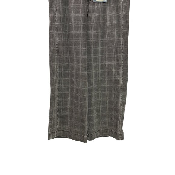 Democracy Womens Ab Solution Skyrise Wide Leg Jeans Size 14 Gray Plaid New - Picture 3 of 10